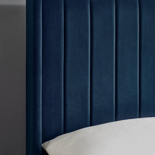 Velvet Upholstered Ottoman Bed, Bottle Green