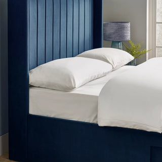 Velvet Upholstered Ottoman Bed, Bottle Green