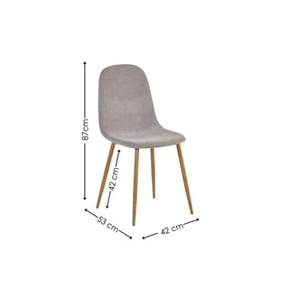 Set of 4 Lottie Dining Chairs, Terracota