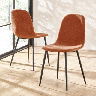 Set of 4 Lottie Dining Chairs, Terracota
