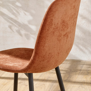 Set of 4 Lottie Dining Chairs, Terracota