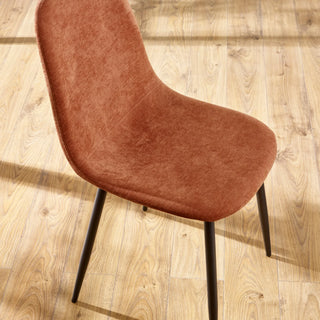Set of 4 Lottie Dining Chairs, Terracota