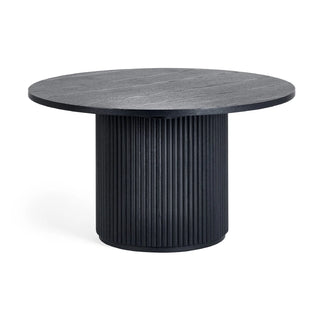 Louis Black Fluted Round Coffee Table