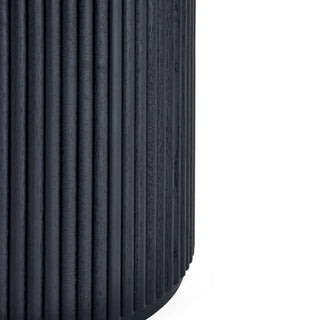 Louis Black Fluted Round Coffee Table