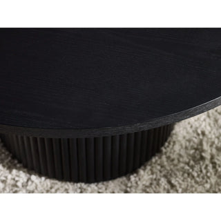 Louis Black Fluted Round Coffee Table