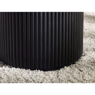 Louis Black Fluted Round Coffee Table