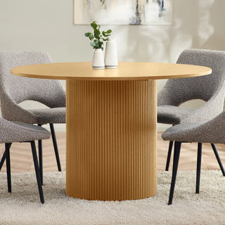 Louis Round Dining Table, Black Finish