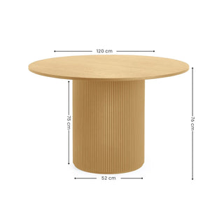 Louis Round Dining Table, Black Finish