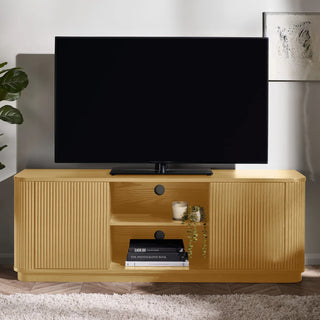 Louis TV Unit, Oak Finish