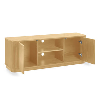 Louis TV Unit, Oak Finish