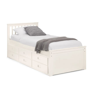 Maisie Bed with Underbed and Drawers, Surf White