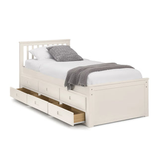 Maisie Bed with Underbed and Drawers, Surf White