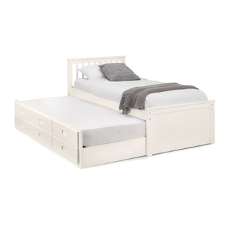 Maisie Bed with Underbed and Drawers, Surf White