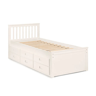 Maisie Bed with Underbed and Drawers, Surf White