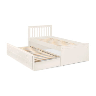 Maisie Bed with Underbed and Drawers, Surf White