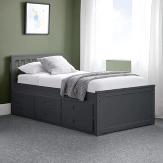 Maisie Bed with Underbed and Drawers, Anthracite