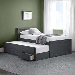 Maisie Bed with Underbed and Drawers, Anthracite