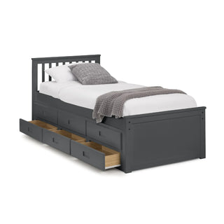 Maisie Bed with Underbed and Drawers, Anthracite