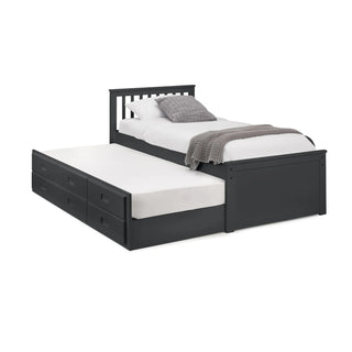 Maisie Bed with Underbed and Drawers, Anthracite