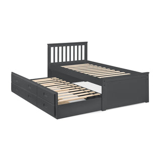 Maisie Bed with Underbed and Drawers, Anthracite