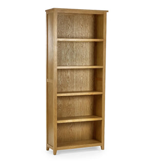 Mallory Tall Bookcase, Oak Wood