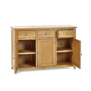 Mallory Large Sideboard, Oak Wood