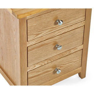 Mallory Oak 3 Drawer Bedside Tables – Set of 2