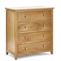 Mallory 4 Drawer Chest – Oak Wood