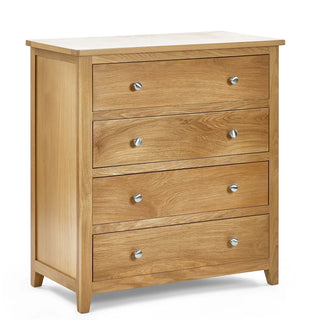 Mallory 4 Drawer Chest – Oak Wood