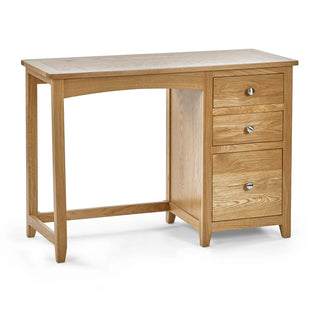 Mallory Single Dressing Table & Stool Set, Oak Wood