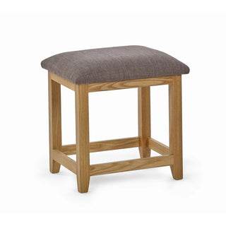 Mallory Single Dressing Table & Stool Set, Oak Wood