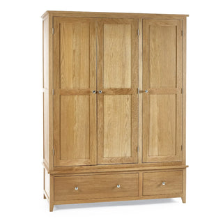 Mallory 3 Door Wardrobe, Oak Wood