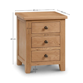 Set of 2 Marlborough 3 Drawer Bedside Table