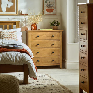 Marlborough 4 Drawer Chest – Oak Wood