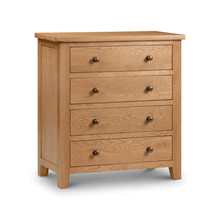 Marlborough 4 Drawer Chest – Oak Wood