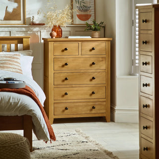 Marlborough 4+2 Drawer Chest – Oak Wood