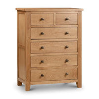 Marlborough 4+2 Drawer Chest – Oak Wood