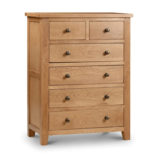 Marlborough 4+2 Drawer Chest – Oak Wood