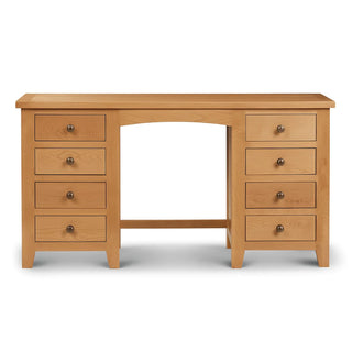 Marlborough Twin Pedestal Dressing Table, Oak Wood