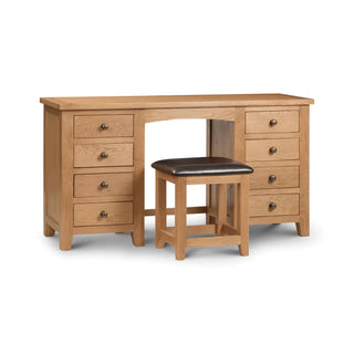 Marlborough Twin Pedestal Dressing Table, Oak Wood
