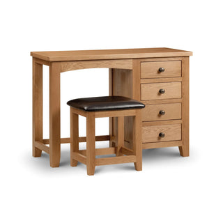 Marlborough Single Pedestal Dressing Table, Oak Wood
