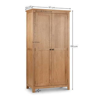 Marlborough 2 Door Wardrobe, Oak Wood