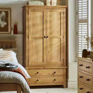 Marlborough Combination Wardrobe, Oak Wood