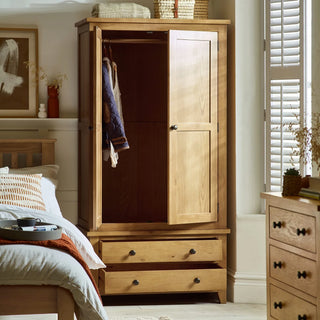 Marlborough Combination Wardrobe, Oak Wood