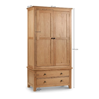 Marlborough Combination Wardrobe, Oak Wood