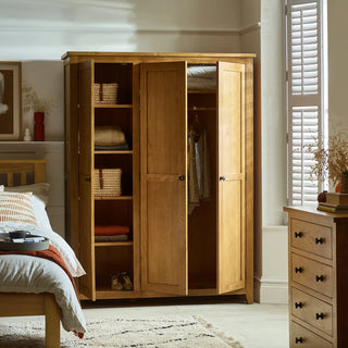 Marlborough 3 Door Wardrobe, Oak Wood