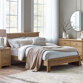 Memphis Limed Oak Bed – Oak Wood