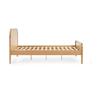 Milo Chevron Solid Oak Wood Bed Frame