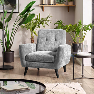 Monza Compact Retro Chair - Light Grey