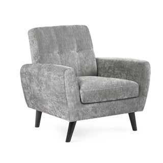 Monza Compact Retro Chair - Light Grey